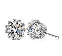 Pendientes de tachuelas de 8 mm creados para mujeres Bodas de joyas finas Bodas s