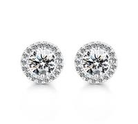 Pendientes de tachuelas de diamantes creados para mujeres para mujeres aretes de joyería de boda
