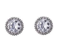 Pendientes de Tachuelas de Oro de 9k para Mujeres, clásico de Forma Redonda de Forma Redonda de hélice Pendientes de ílago para Mujeres Gold White Gold