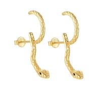 Pendientes de tachuelas de SnakedSign vintage, pendientes de animales serpientes de plataforma de plata de oro, pendientes de tierras de moda para mujeres (Oro)