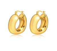 Pendientes de tachuelas gruesas pendientes redondos de aro