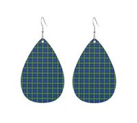Pendientes de tartán Murray del clan escocés, pendientes de tartán Sinclair del clan escocés para mujer, accesorios de moda con forma de gota de agua