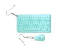 Pendientes De Teclado Para Jugadores, Resina Ligera, 3,3 X 2,44 Cm, Colgante De Ratón De Resina, Joyería De Inspiración Tecnológica, C Lip Secure, Para Mujeres, Niñas, Navidad, Adolescentes, Cumpleaño