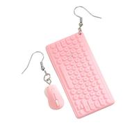 Pendientes De Teclado Para Jugadores, Resina Ligera, 3,3 X 2,44 Cm, Colgante De Ratón De Resina, Joyería De Inspiración Tecnológica, C Lip Secure, Para Mujeres, Niñas, Navidad, Adolescentes, Cumpleaño