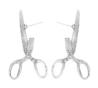 Pendientes de Tijeras Góticas Vintage, Pendientes Plata con Diseño Tijeras Halloween con Imperdible Divertidos y Raros Accesorios de Joyería Punk para Mujer