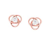 Pendientes de tuerca con diamante cultivado en laboratorio para mujer, certificado E-F, color VVS, claridad IGI, en oro de 9 quilates, 14 y 18 quilates, Oro rosa, Diamante sintético de laboratorio