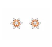 Pendientes de tuerca con diamante cultivado en laboratorio para mujer, certificado E-F, color VVS, claridad IGI, en oro de 9 quilates, 14 y 18 quilates, Oro blanco, Diamante sintético de laboratorio