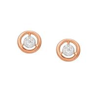 Pendientes de tuerca con diamantes cultivados en laboratorio con certificación IGI E-F, color VVS, claridad VVS, para mujer, en oro de 9 quilates, 14 y 18 quilates, Oro blanco, Diamante sintético de