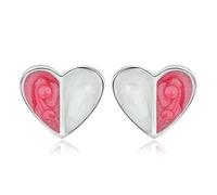 Pendientes De Tuerca Con Forma De Corazón Romántico De Plata De Ley 925 Para Mujer, Joyería De Boda