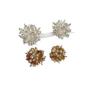 Pendientes de tuerca con perlas de circonita artificial para mujer, retro, minimalistas, versátiles, a la moda, regalo, Medio, Metal, Sin piedra preciosa