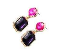 Pendientes de tuerca de circonio cuadrado, diseño minimalista, joyería de aleación portátil, pendientes de diamante cuadrados minimalistas para uso diario u ocasiones especiales, フリーサイズ