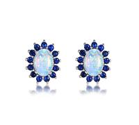 Pendientes de tuerca de circonita morada, verde, azul, aretes de boda para mujer, aretes de alta gama, A