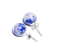 Pendientes de tuerca de cristal de piedra natural, amatista, cuarzo rosa, jade, Vidrio Concha bambú cristal Concha