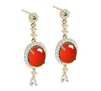 Pendientes de tuerca de jade verde para mujer, plata de ley 925, piedra preciosa ovalada, engaste de halo de cristal, One Size, Plata de ley Circonita cúbica Plata de ley Jade Circonita cúbica