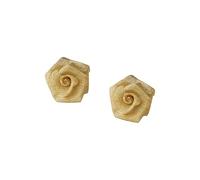Pendientes de tuerca de malla dorada para mujer, joyería romántica texturizada, elegantes aretes de declaración diaria