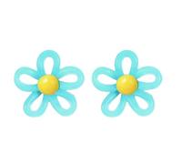 Pendientes de tuerca de moda con textura acrílica, accesorio para mujer y niña