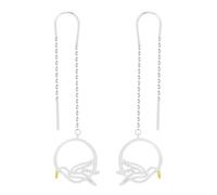 Pendientes de tuerca de plata de ley 925 para mujer, estilo vintage, chino, ganso salvaje, pájaro, colgante, moderno, bohemio, retro, estilo antiguo, regalos de joyería, Plata