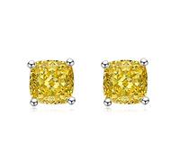 Pendientes de tuerca de plata de ley de 3 a 10 quilates con diamantes de imitación de laboratorio para mujer, aretes solitarios de circonita cúbica 5A, hipoalergénicos, joyería chispeante, regalos