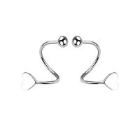 Pendientes de tuerca de primavera para mujer, aretes de tuerca con personalidad simple, aretes de temperamento y amor, aretes de aro con flores, talla única, Metal, Sin piedra preciosa