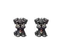Pendientes de tuerca en miniatura, hechos a mano, de resina, bonitos regalos de acrílico para amantes de los perros, talla única, Ágata