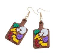Pendientes de tuerca inspirados en la comida, accesorio de joyería para aquellos que aman los estilos humorísticos y elegantes, usan aretes de placa