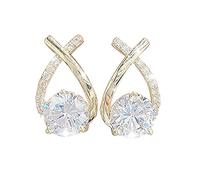 Pendientes de tuerca para mujer, conjuntos de joyas de plata de ley para la escuela, aretes transparentes de espalda plana, aretes de tragus, aretes de plata para mujer, regalos de cumpleaños 16, 17,