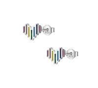 Pendientes de tuerca para mujer, joyería 925 a la moda, romántica, colorida, en forma de corazón, para boda, fiesta, exquisitos, adjustable, Acrílico