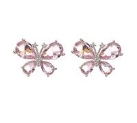 Pendientes de tuerca para mujer, joyería exquisita, colorida mariposa, romántica, muestra tu belleza, versátil, moda, adjustable, Acrílico