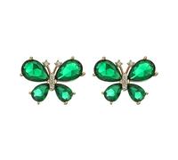 Pendientes de tuerca para mujer, joyería exquisita, colorida mariposa, romántica, muestra tu belleza, versátil, moda, adjustable, Acrílico