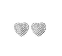 Pendientes de tuerca para mujer, para primavera, verano y corazón, elegantes, todas las joyas para niñas, accesorios de moda clásicos para uso diario, 14 aretes de aro, talla única, Zinc, Sin piedra