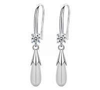 Pendientes de tuerca para mujer, regalos de San Valentín para ella, plata de ley para la escuela, aretes transparentes de espalda plana, aretes de tragus, aretes de plata para mujer, regalos de