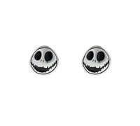 Pendientes de tuerca redondos de Jack Skellington de Pesadilla antes de Navidad, talla única, Latón, No es una piedra preciosa