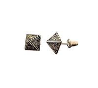 Pendientes de tuerca vintage con diseño de manos rezantes y ojo de Dios para proteger el mal de ojo, para mujeres y hombres, Cobre, No es una piedra preciosa