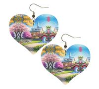 Pendientes de unicornio con diseño de cuento de hadas, elegantes aretes en forma de corazón, accesorios ligeros para mujer, perfectos para fiestas y día de San Valentín.