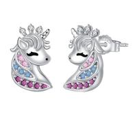 Pendientes de Unicornio Mujer Plata de Ley 925 Pendientes,Regalo para Mujer Joyas