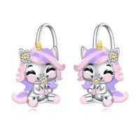 Pendientes de Unicornio para Mujer en Plata de Ley Regalos. (unicornio)