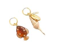 Pendientes De Vida Cobre Playera Pescado Detallado La Cáscara 9G Ropa Confort Durante Todo Día Accesorios Joyas Verano Para Mujeres