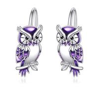 Pendientes de zorro, rana, ciervo, búho, perezoso, conejo, plata de ley 925, aretes de animales para mujer, aretes de palanca, regalos de joyería para hija, esposa, novia, Acero inoxidable