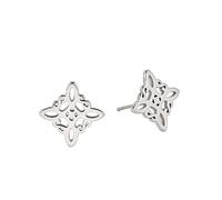 Pendientes Del Nudo De La Bruja Para Las Mujeres, De Acero Inoxidable Elegante Simplicidad Nudo Celta Símbolo Wiccan Gota Pendientes, Joyería De Brujería Para Los Adolescentes (plata 6)