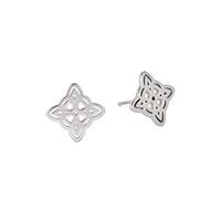 Pendientes delicados de nudo celta, pendientes de nudo de bruja, accesorios de buena suerte vikingos con agujeros minimalistas, joyería irlandesa para niñas