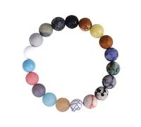 Pendientes delicados para mujer, 1 paquete de pulsera de sistema de 7 chakras, pulseras de piedra natural para mujeres y hombres, cuentas de yoga para el estrés, pulsera elástica de perlas, talla
