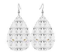 Pendientes Dental Dentist Crowned Teeth Pendientesde Piel Sintética Moda Aretes Colgantes Decoración Pendientescolgantes Para Mujeres Varias Ocasiones De Fiesta Fiesta