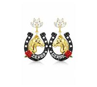 Pendientes Derby para mujer, traje de equitación de Kentucky, aretes colgantes para fanáticos de las carreras de caballos, joyas, regalos, accesorios de trajes de derby