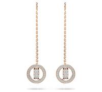 Pendientes Dextera, Pavé, Blancos, Baño tono oro rosa OS