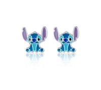 Pendientes Disney Lilo y Stitch, Plata de Ley con Esmalte para Niños y Niñas, Joyería Disney