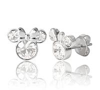 Disney Disney Jewelry - Pendientes de tuerca con piedra natal de Minnie Mouse para mujer, Latón, cristal