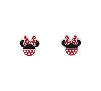 Pendientes Disney Minnie, plata de ley con esmalte para niños y niñas, joyas Disney, UNICO, Plata de ley, No es una piedra preciosa