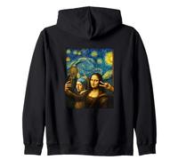 Pendientes Divertidos con Forma de Selfie para niña de Mona Lisa, diseño de Perlas, Color Crema Sudadera con Capucha