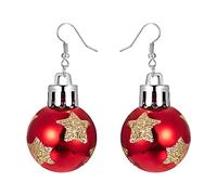 Pendientes divertidos de Navidad, pendientes de moda para mujeres y niñas, pendientes de de Navidad (B, One Size)
