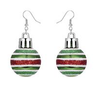 Pendientes divertidos de Navidad, pendientes de moda para mujeres y niñas, pendientes de de Navidad (D, One Size)